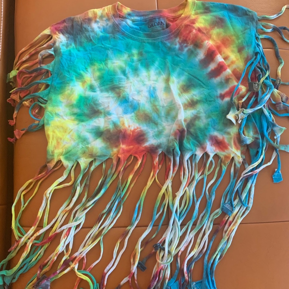 Tie dye cut off shirt